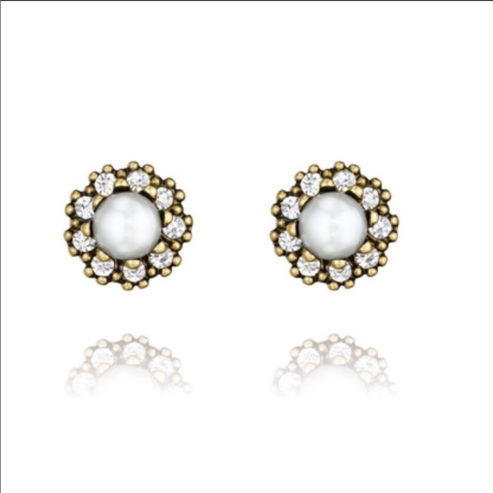 Heirloom Pave and Pearl Studs